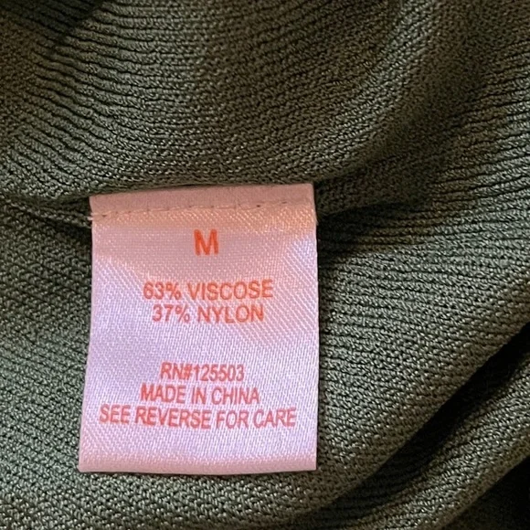 Torn By Ronny Kobo Green Fit & Flare Knit Dress Size Medium Elegant Sleeveless - Picture 6 of 10